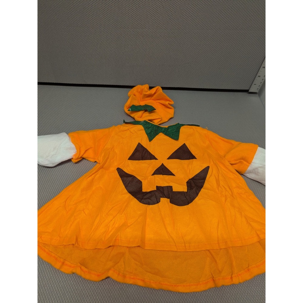 Halloween Pumpkin Porch Goose Costume Jack-O-Lantern Tunic and Hat Set Orange